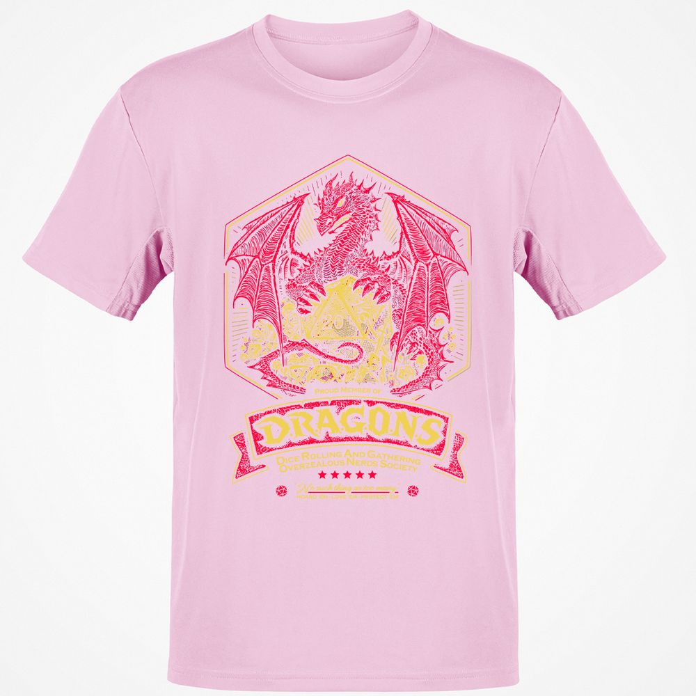Fantasy Dragon With Dice - Light Pink - 5