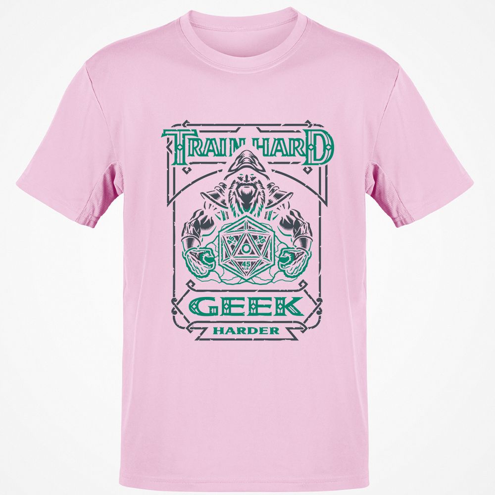 Train Hard, Geek Harder - Light Pink - 5