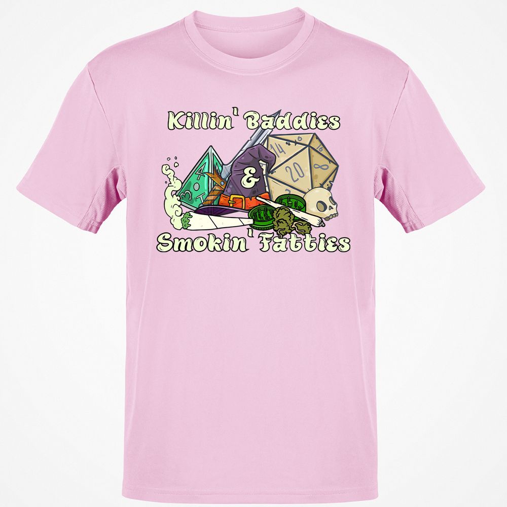 Killin' Baddies Smokin' Fatties Classic Unisex T-Shirt - Light Pink - 5