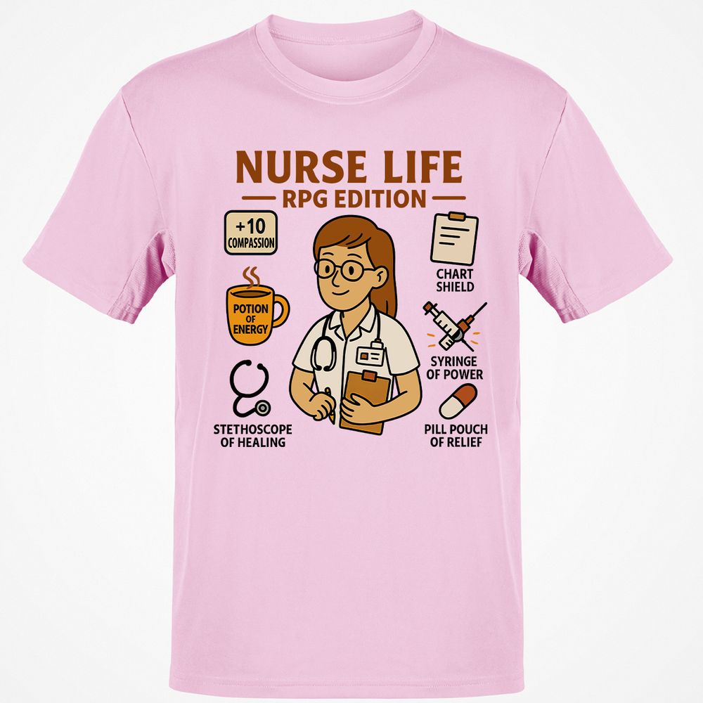 Nurse Life RPG Edition Classic Unisex T-Shirt - Light Pink - 5