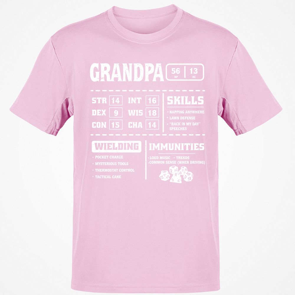 Grandpa Stats 2 Classic Unisex T-Shirt - Light Pink - 5