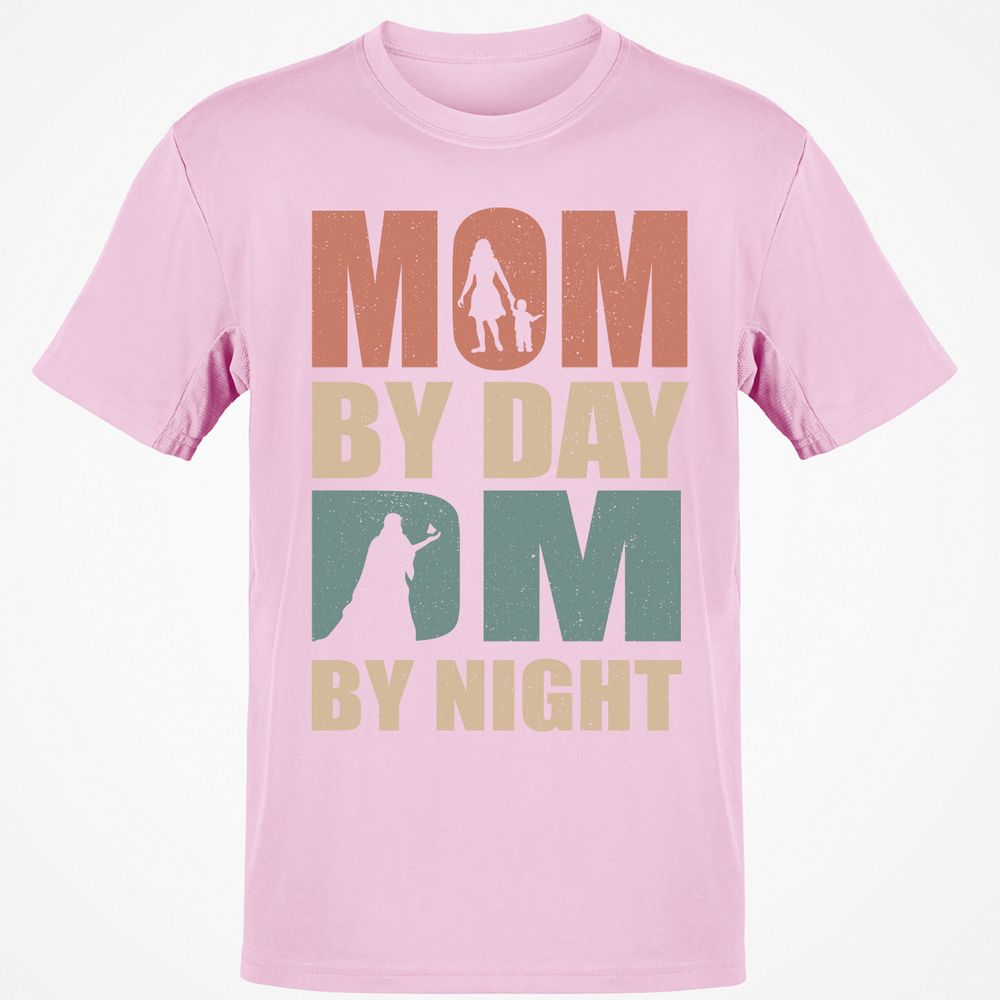 Mom By Day DM By Night Classic Unisex T-Shirt - Light Pink - 5