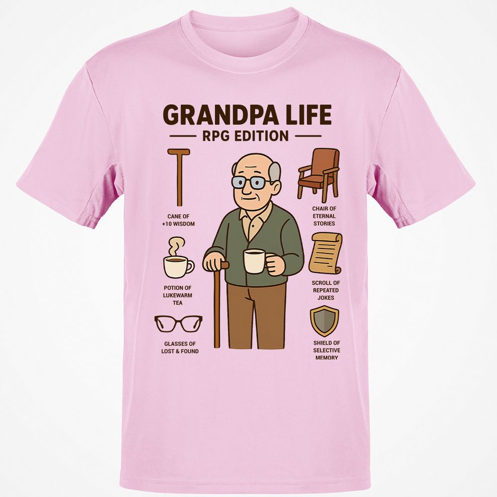 Grandpa Life RPG Edition Classic Unisex T-Shirt - Light Pink - 5