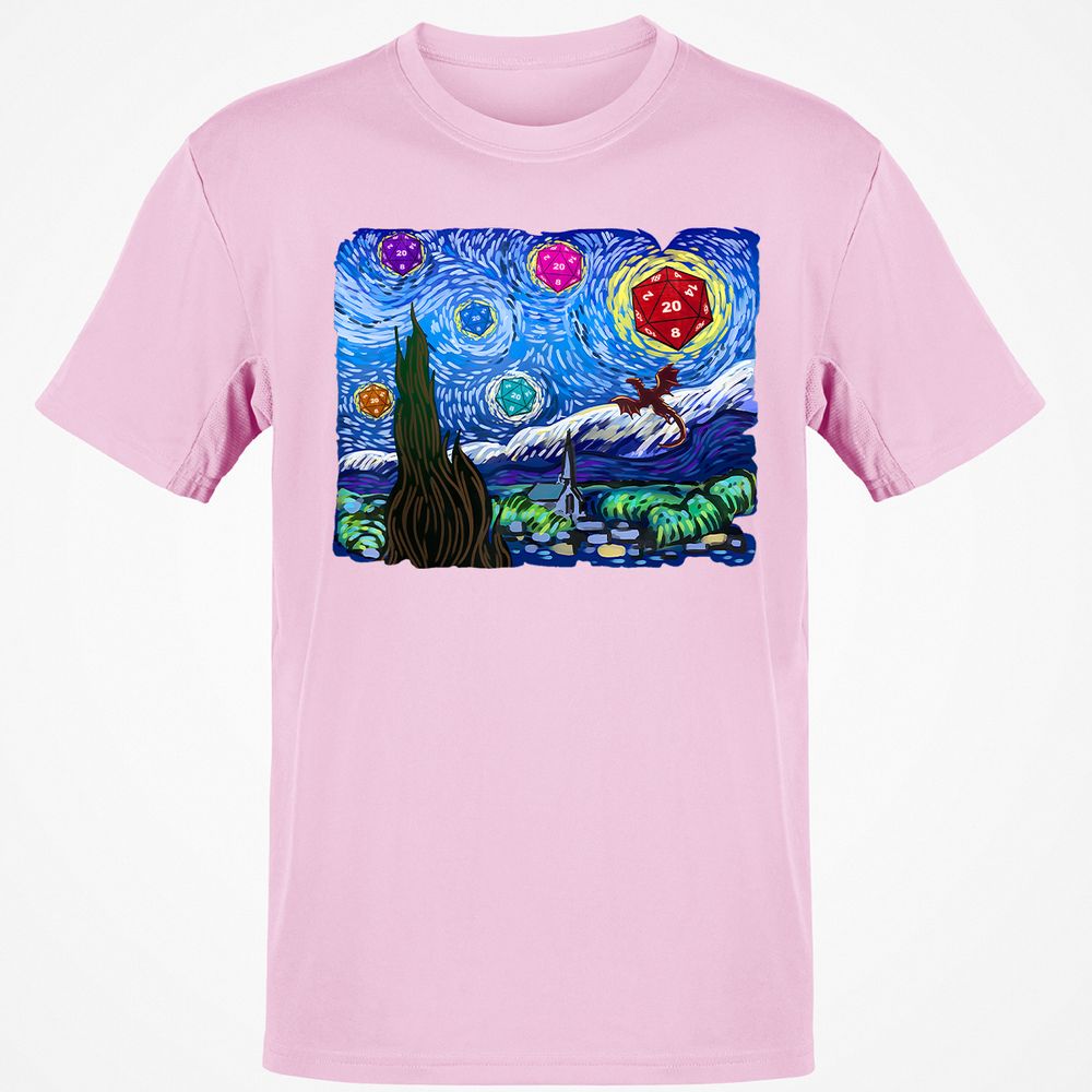Dragon Starry Night Classic Unisex T-Shirt - Light Pink - 5