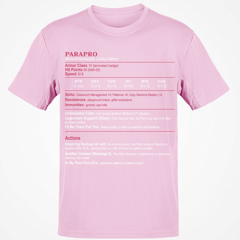 para Classic Unisex T-Shirt - Light Pink - 5