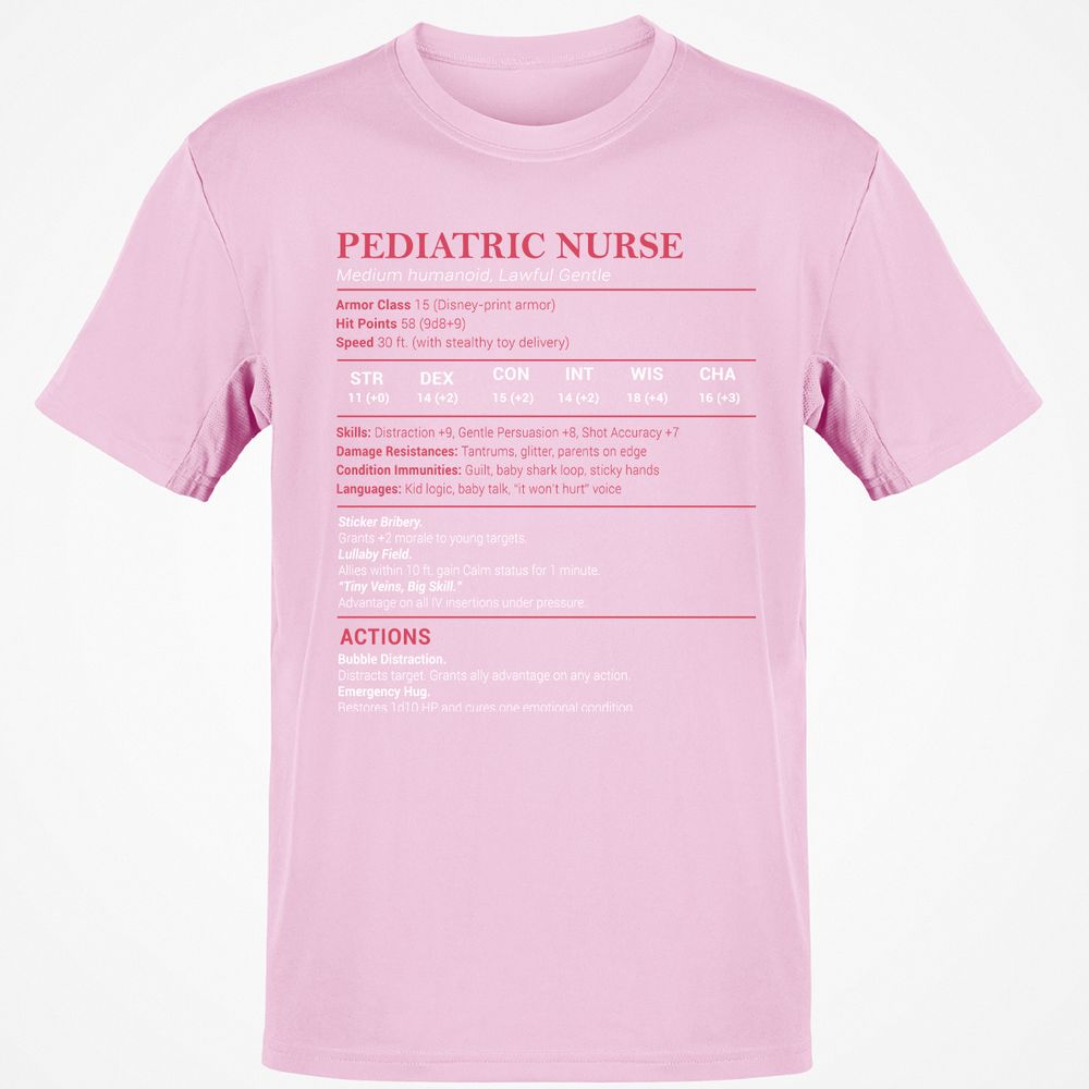 Pediatric Nurse Classic Unisex T-Shirt - Light Pink - 5