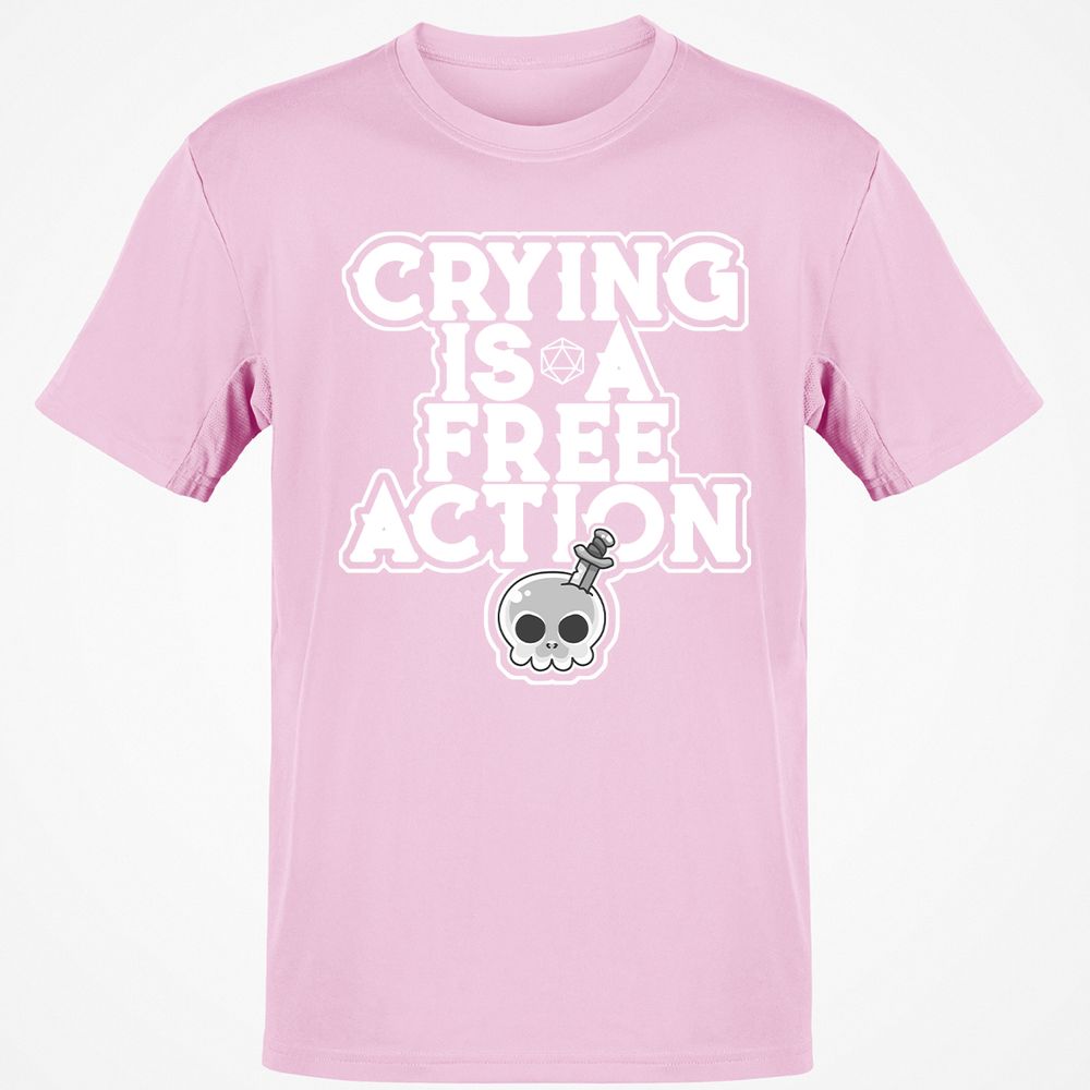 Crying Is A Free Action T-Shirt - Light Pink - 5