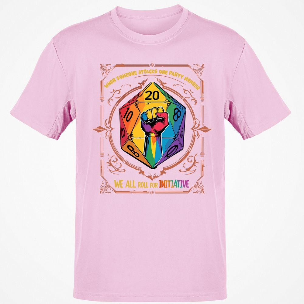 Roll For Initiative Classic Unisex T-Shirt - Light Pink - 5
