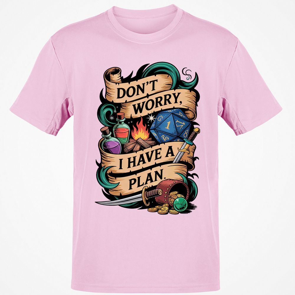 Don't Worry I Have A Plan Classic Unisex T-Shirt - Light Pink - 5