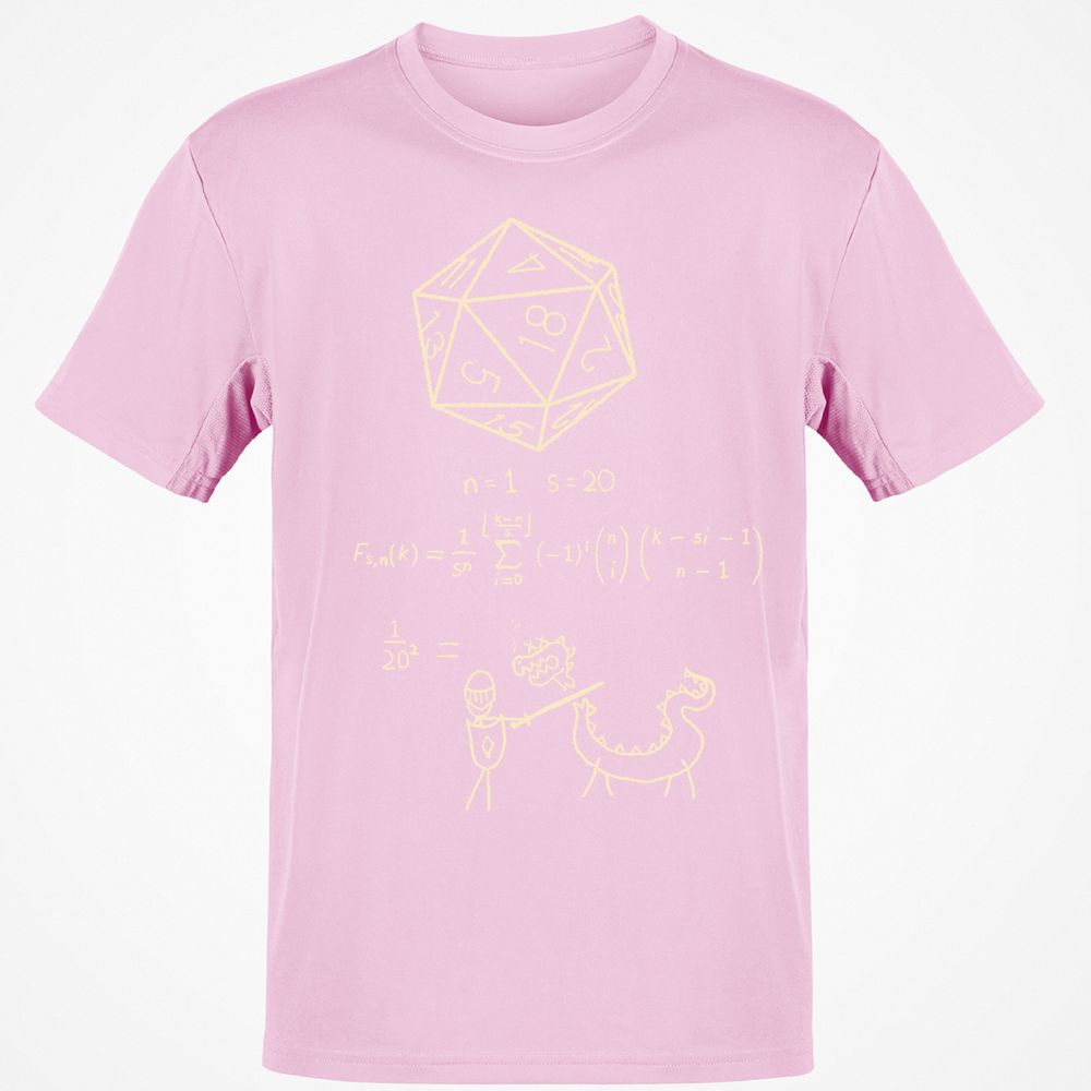 Science Of20 Sided Dice Classic Unisex T-Shirt - Light Pink - 5