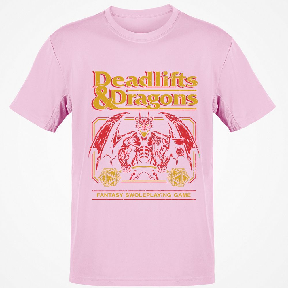 Deadlifts & Dragons - Light Pink - 5