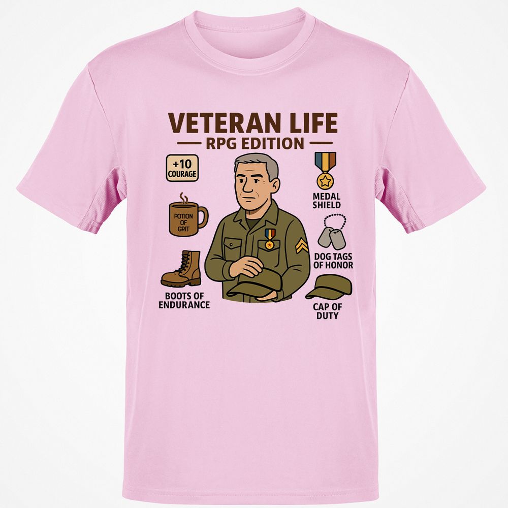Veteran Life RPG Edition Classic Unisex T-Shirt - Light Pink - 5