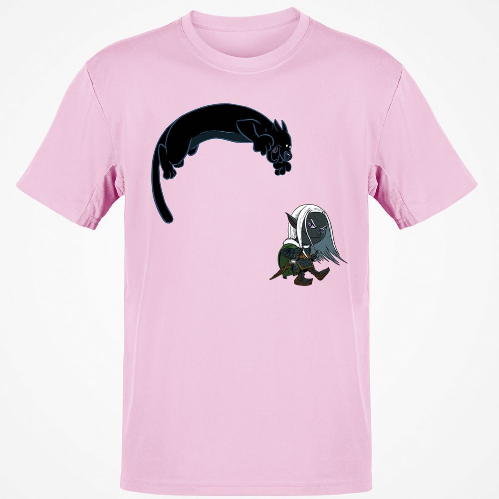 Drizzt And Guenhwyvar Classic Unisex T-Shirt - Light Pink - 5