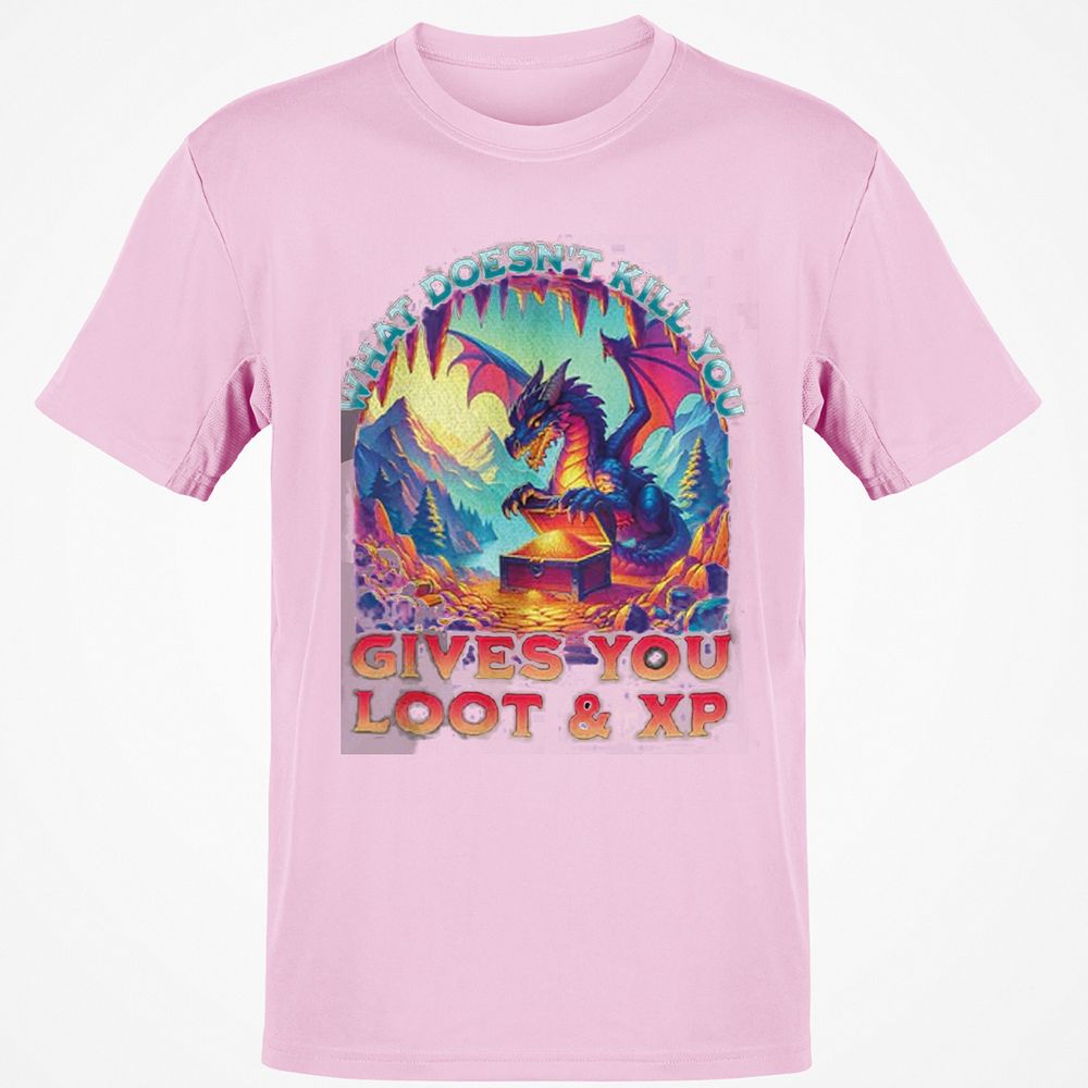 What Doesn't Kill You Give You Loot & XP Classic Unisex T-Shirt - Light Pink - 5