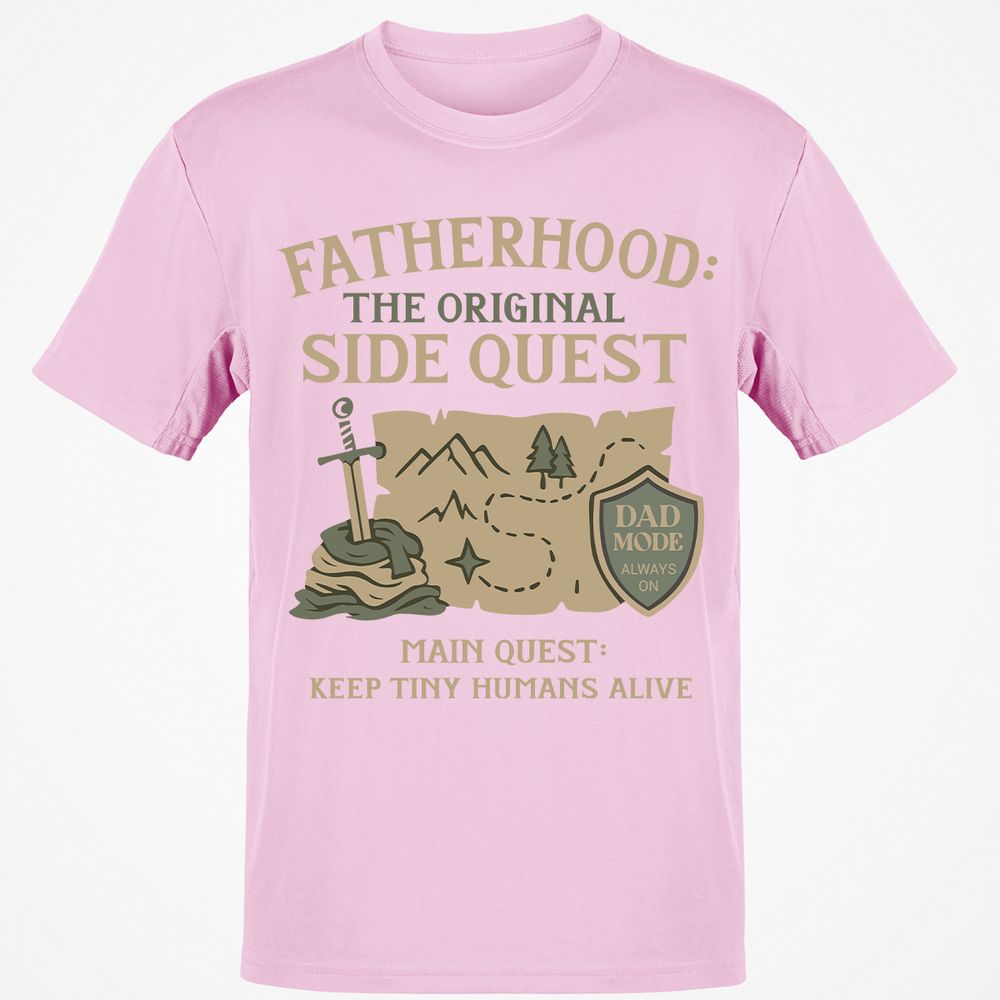 Fatherhood The Original Side Quest Classic Unisex T-Shirt - Light Pink - 5