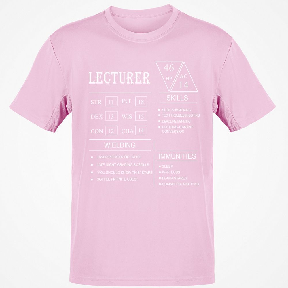 Lecturer New Classic Unisex T-Shirt - Light Pink - 5