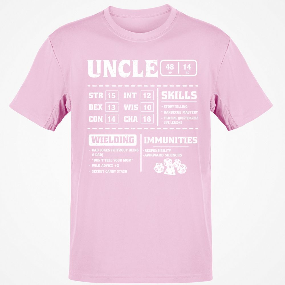 Uncle Stats Classic Unisex T-Shirt - Light Pink - 5