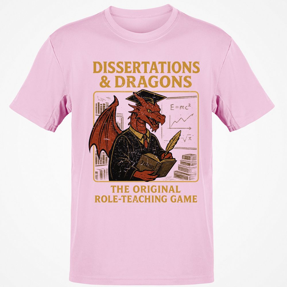 Disserations & Dragons Classic Unisex T-Shirt - Light Pink - 5