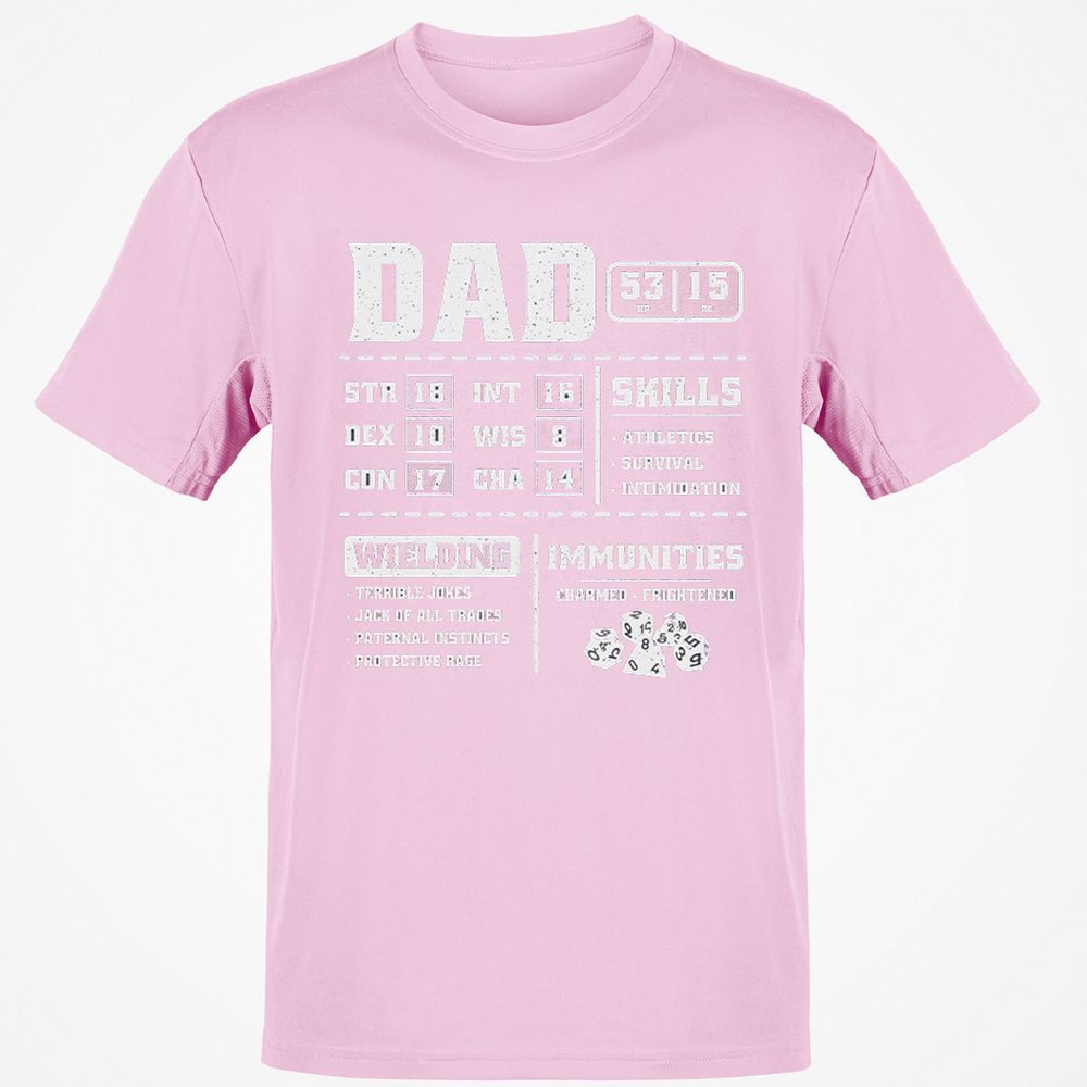 Dad Stat Block 2 Classic Unisex T-Shirt - Light Pink - 5