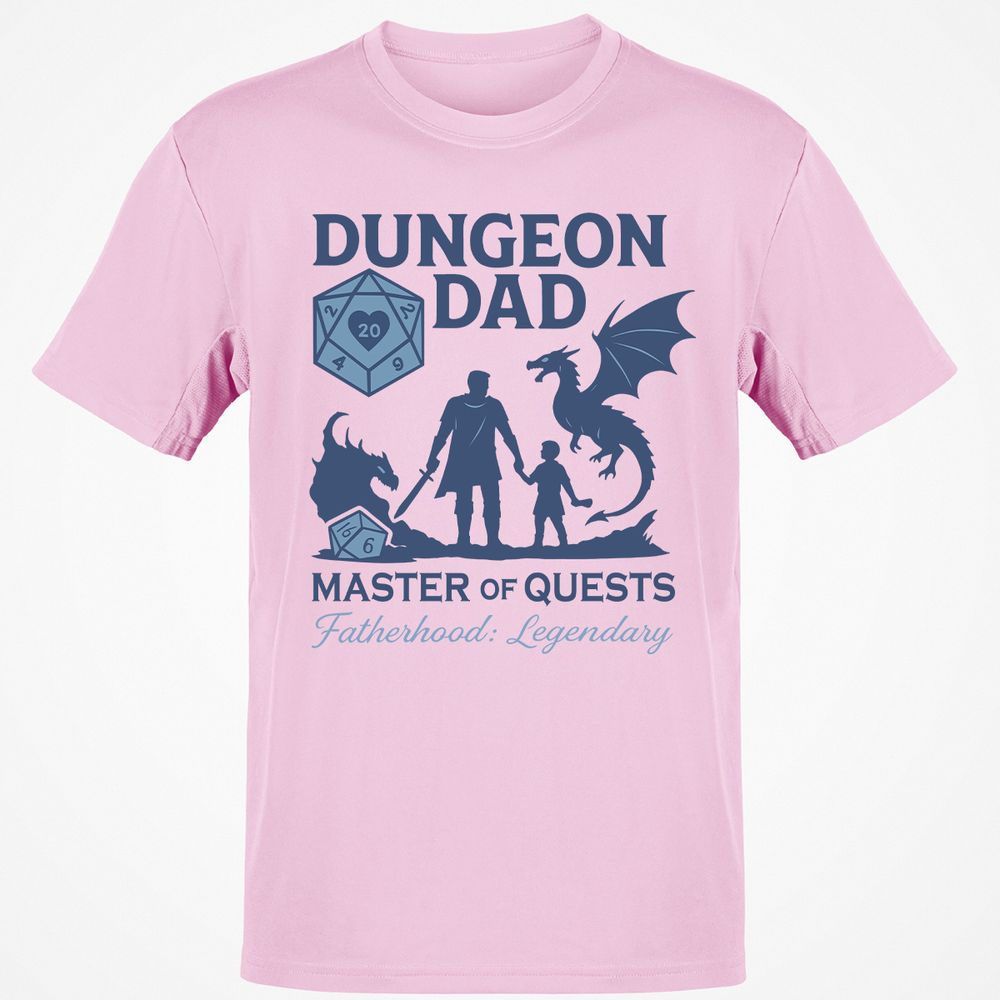 Dungeon Dad Master Of Quests Classic Unisex T-Shirt - Light Pink - 5