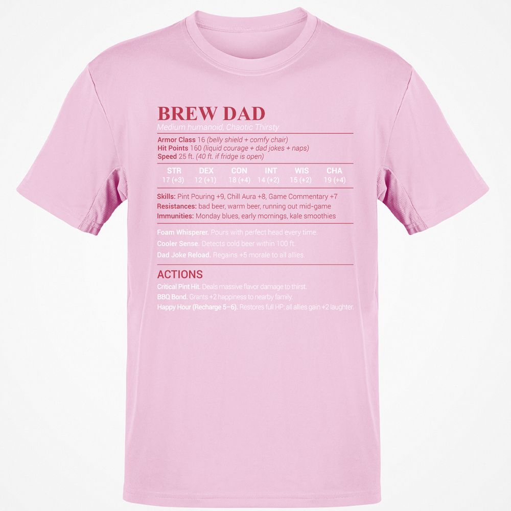 Brew Dad Classic Unisex T-Shirt - Light Pink - 5