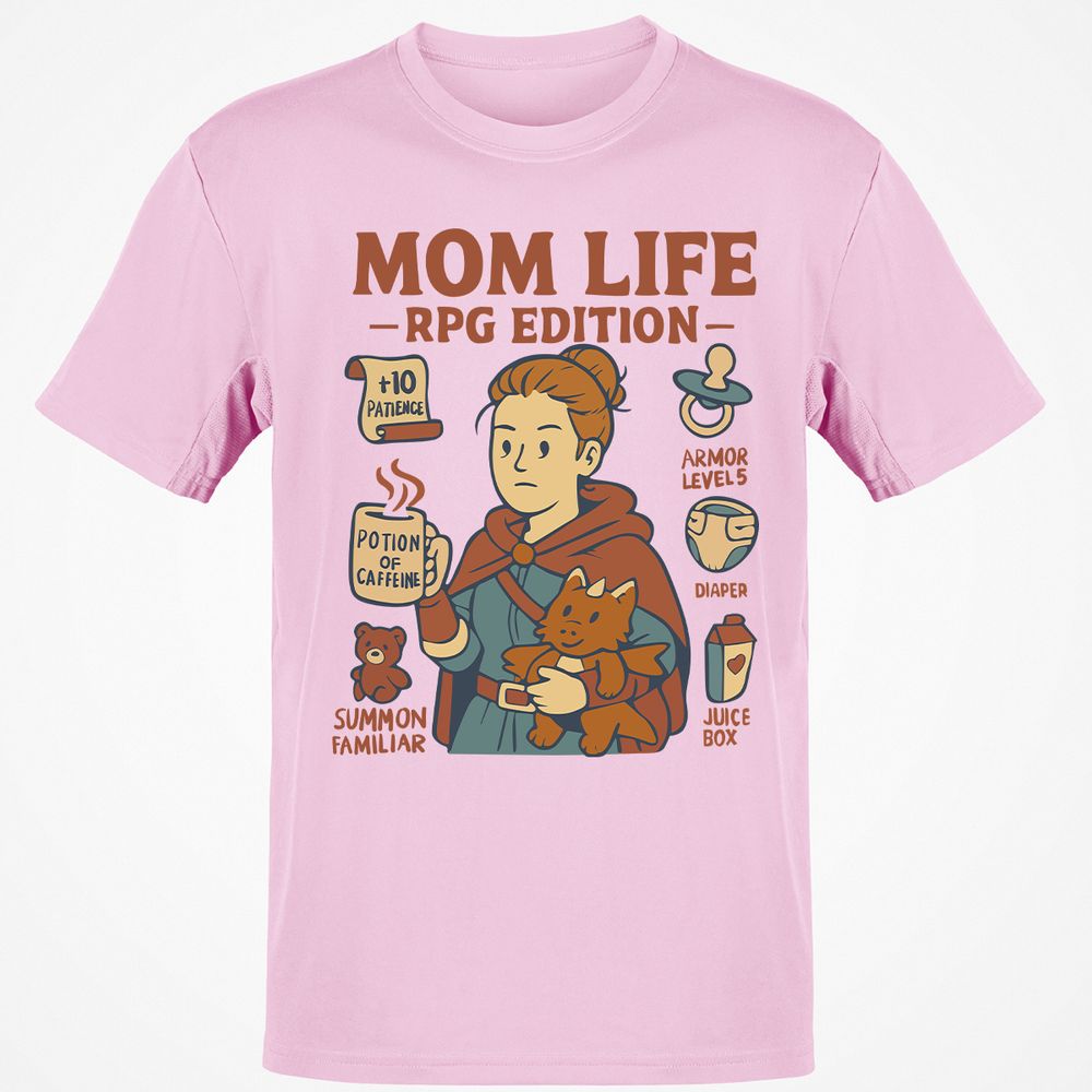 Mom Life RPG Edition Classic Unisex T-Shirt - Light Pink - 5