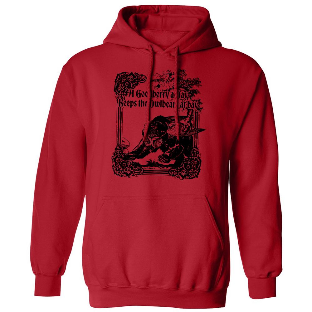 A Goodberry A Day Keeps The Owlbears At Bay Classic Unisex Hoodie - Red - 5