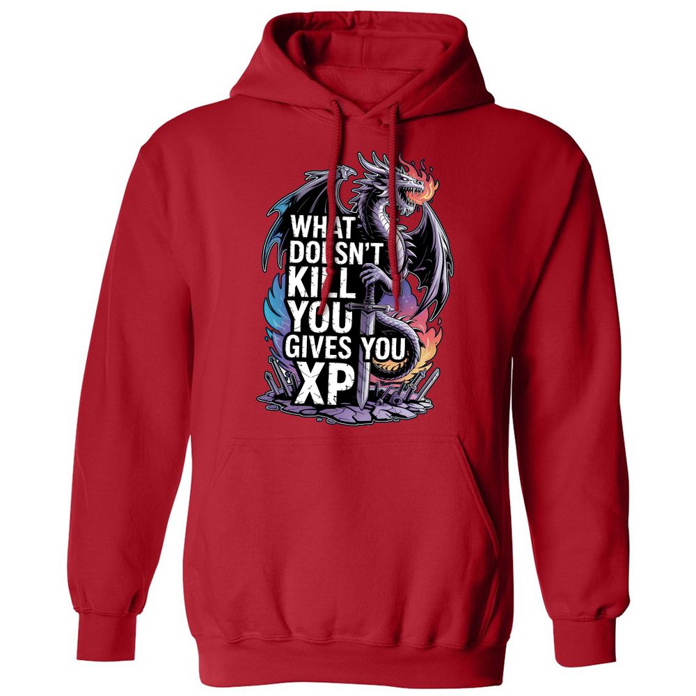 What Doesn't Kill You Dragon Classic Unisex Hoodie - Red - 5