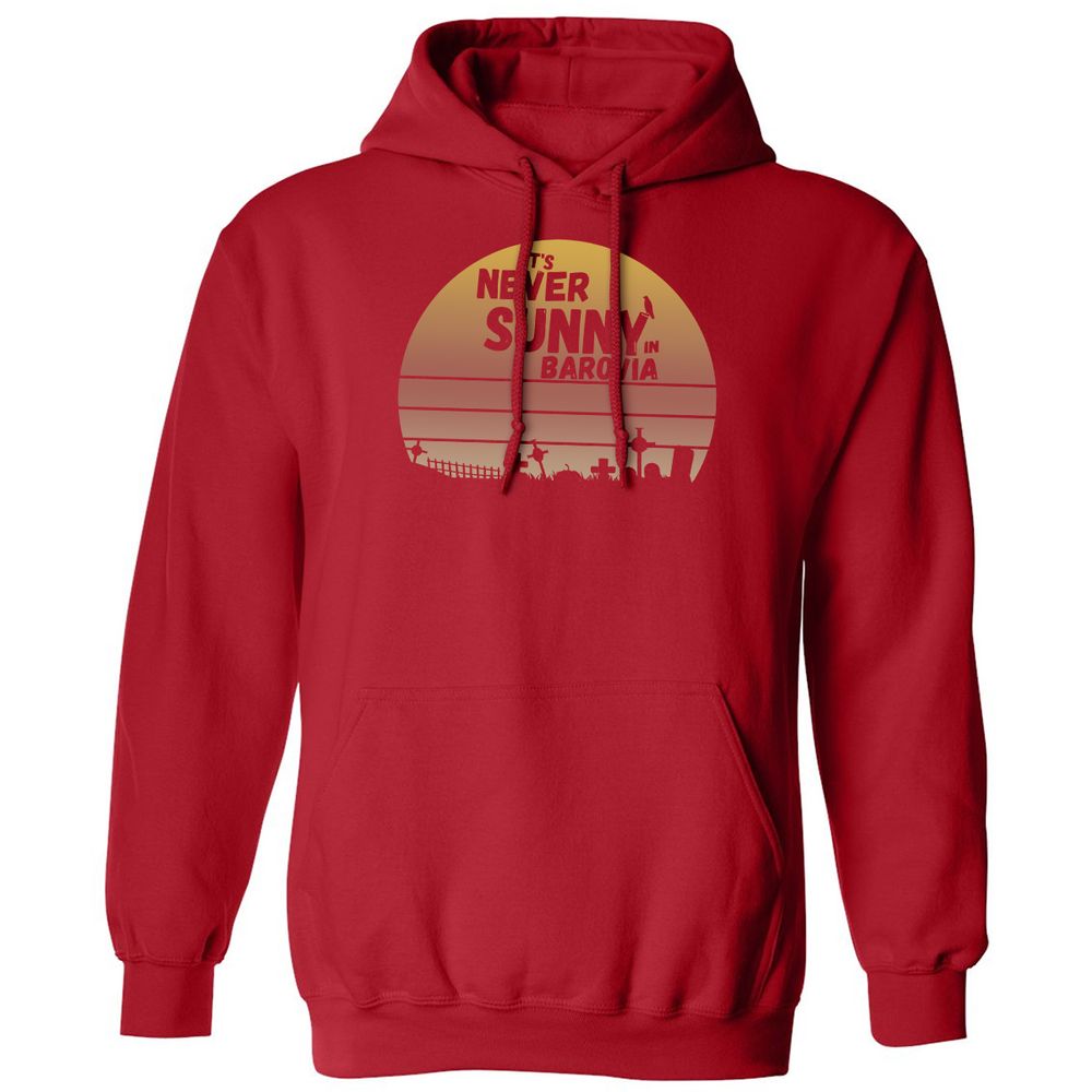 Vintage It's Never Sunny In Barovia Classic Unisex Hoodie - Red - 5