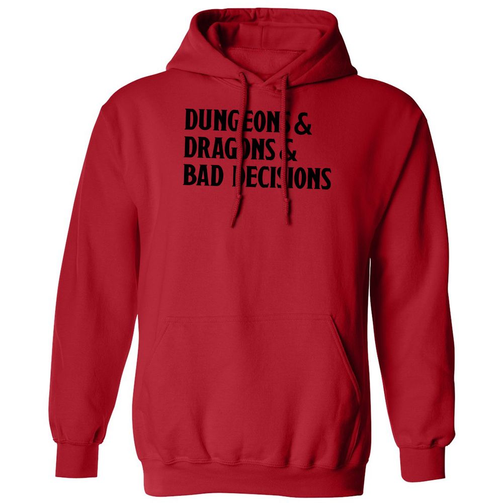 Bad Decisions Classic Unisex Hoodie - Red - 5