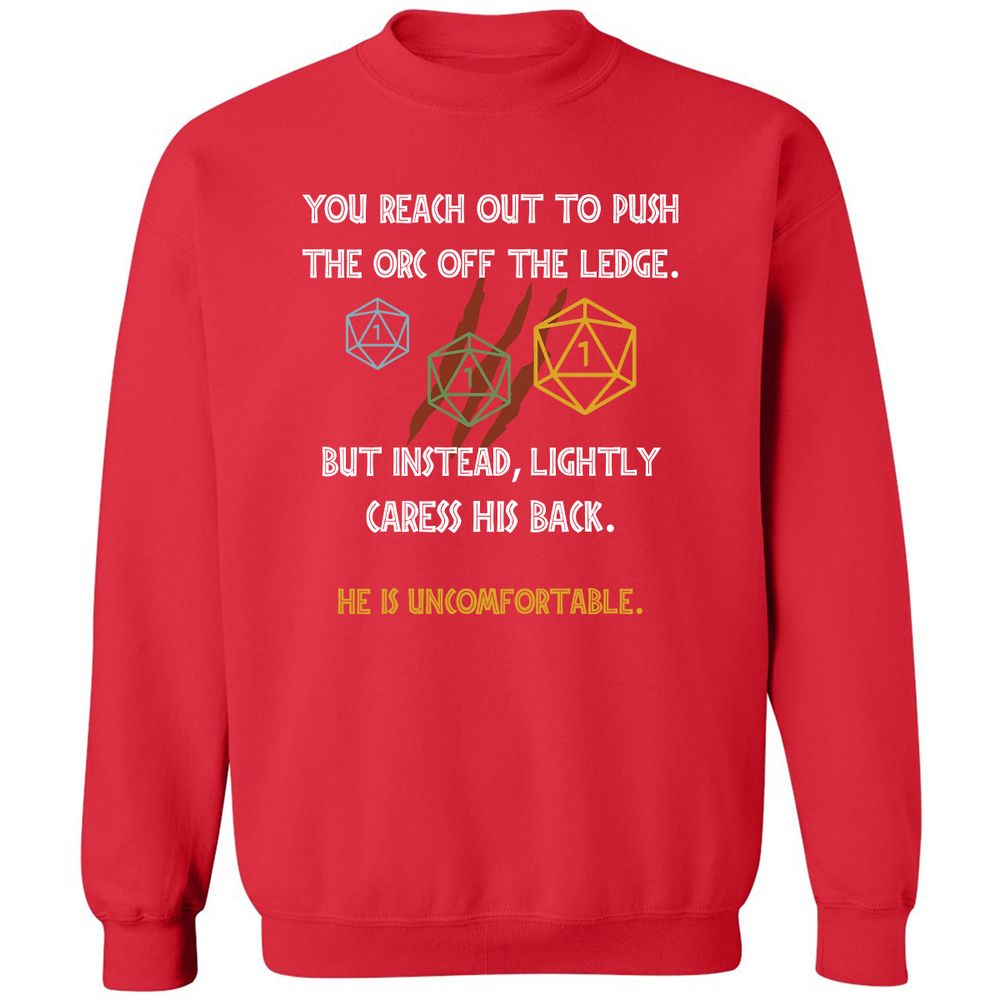 YOU REACH OUT TO PUSH Classic Unisex Sweatshirt - Red - 5