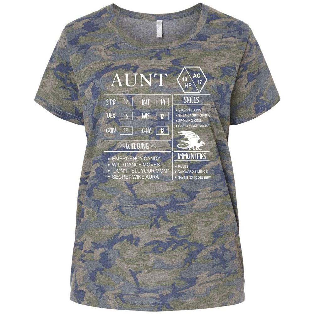Aunt Stats Ladies Curvy Jersey - Vintage Camo - 5
