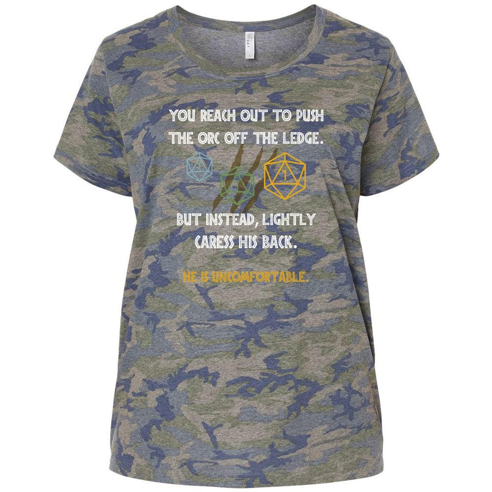 YOU REACH OUT TO PUSH Ladies Curvy Jersey - Vintage Camo - 5