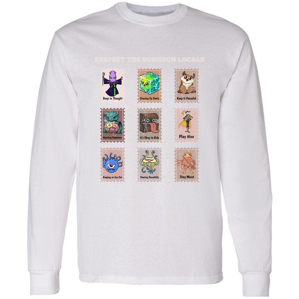 RESPECT THE DUNGEON LOCALS - White - 5