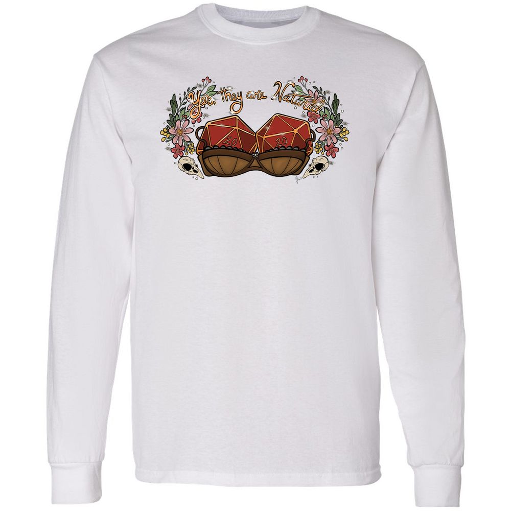 Yes They're Natural Long Sleeve T-Shirt - White - 5