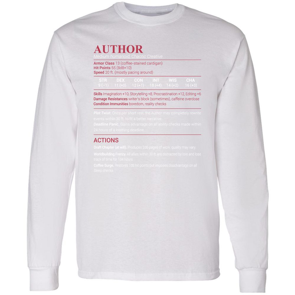 Author Long Sleeve T-Shirt - White - 5