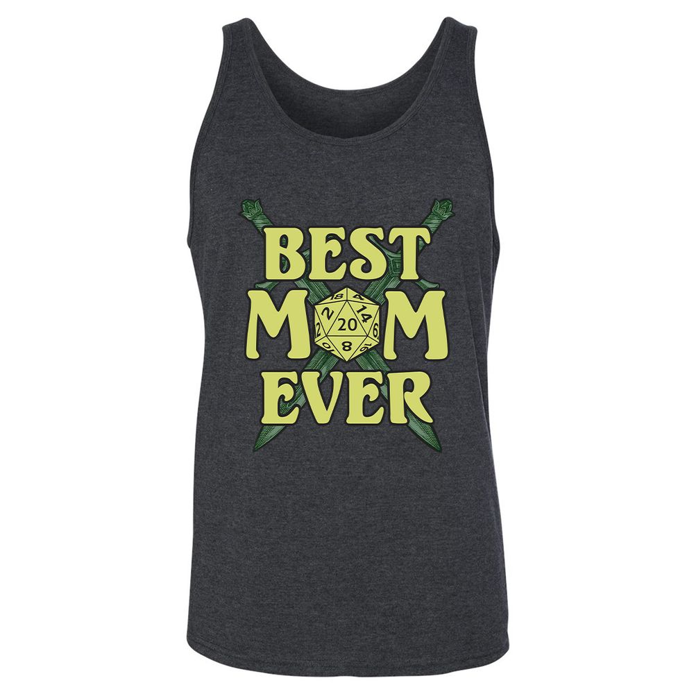 Best Mom Ever Unisex Jersey Tank - Dark Grey Heather - 6