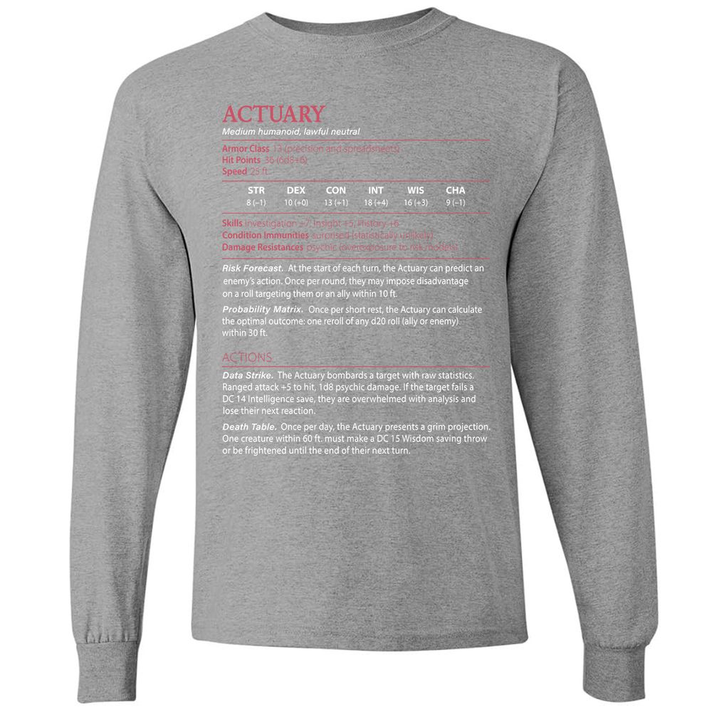 Actuary Stats - Graphite Heather - 6