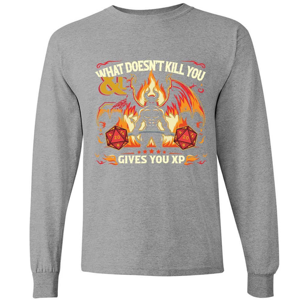 What Doesn’t Kill You Gives You XP - Graphite Heather - 6
