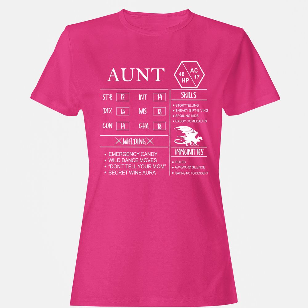 Aunt Stats Women's T-Shirt - Heliconia - 6