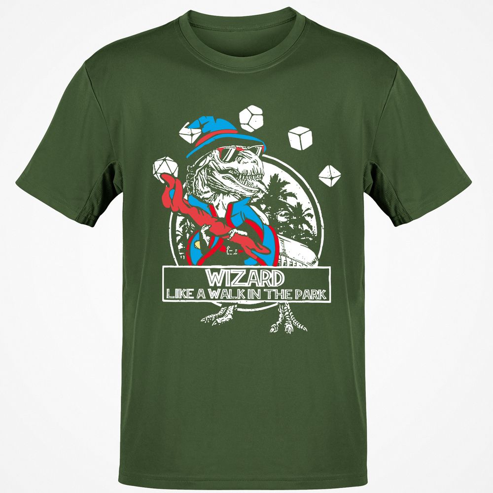 Wizard Like The Walk In The Park Classic Unisex T-Shirt - Military Green - 6