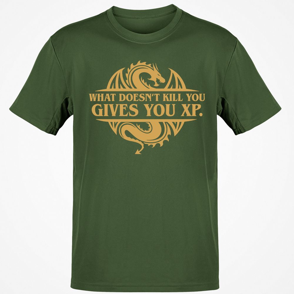 What Doesn't Kill You Gives You XP T-Shirt - Military Green - 6