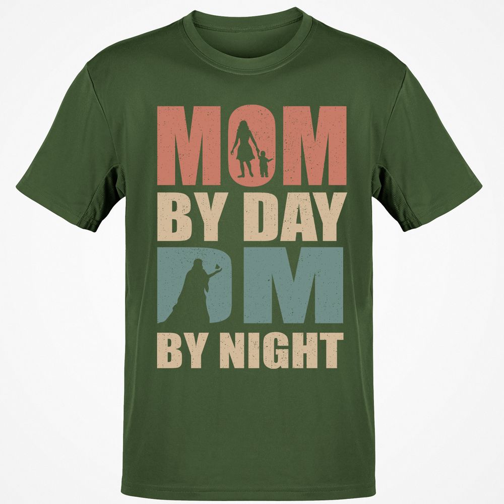 Mom By Day DM By Night Classic Unisex T-Shirt - Military Green - 6