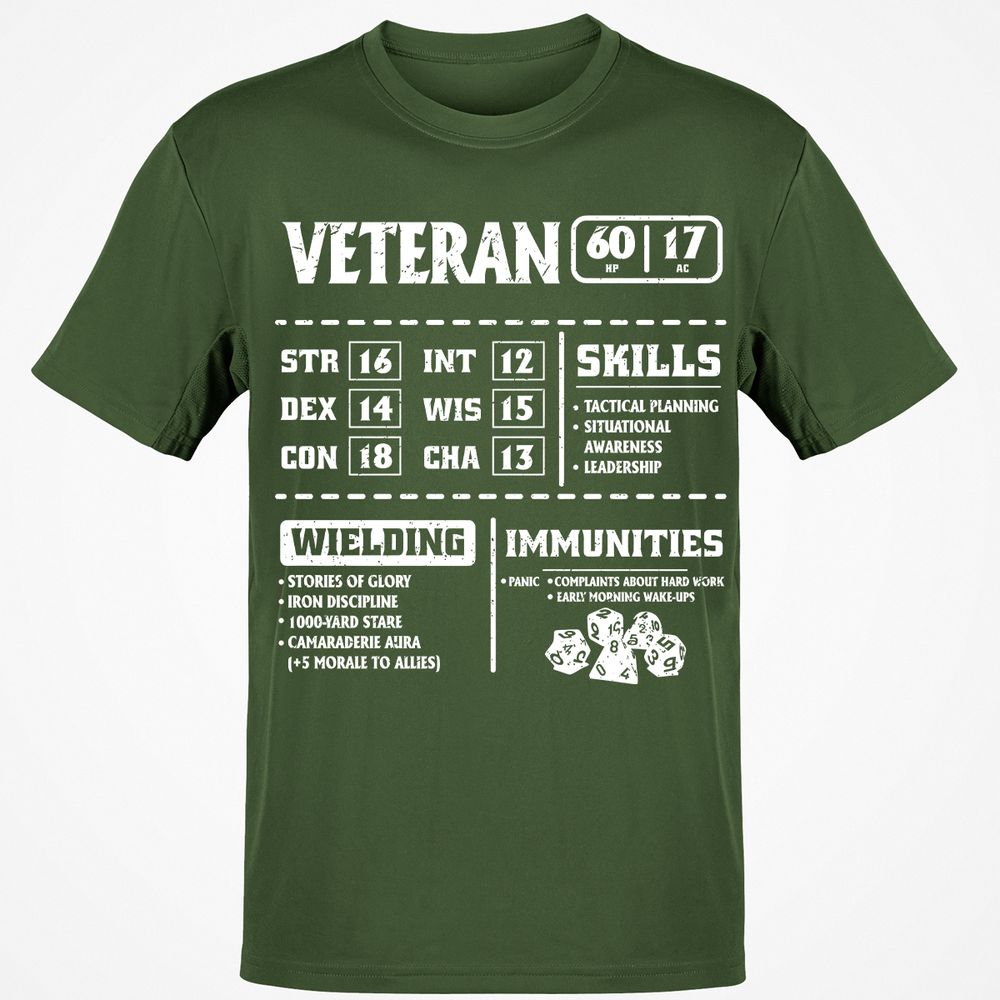 Veteran New Ver. Classic Unisex T-Shirt - Military Green - 6
