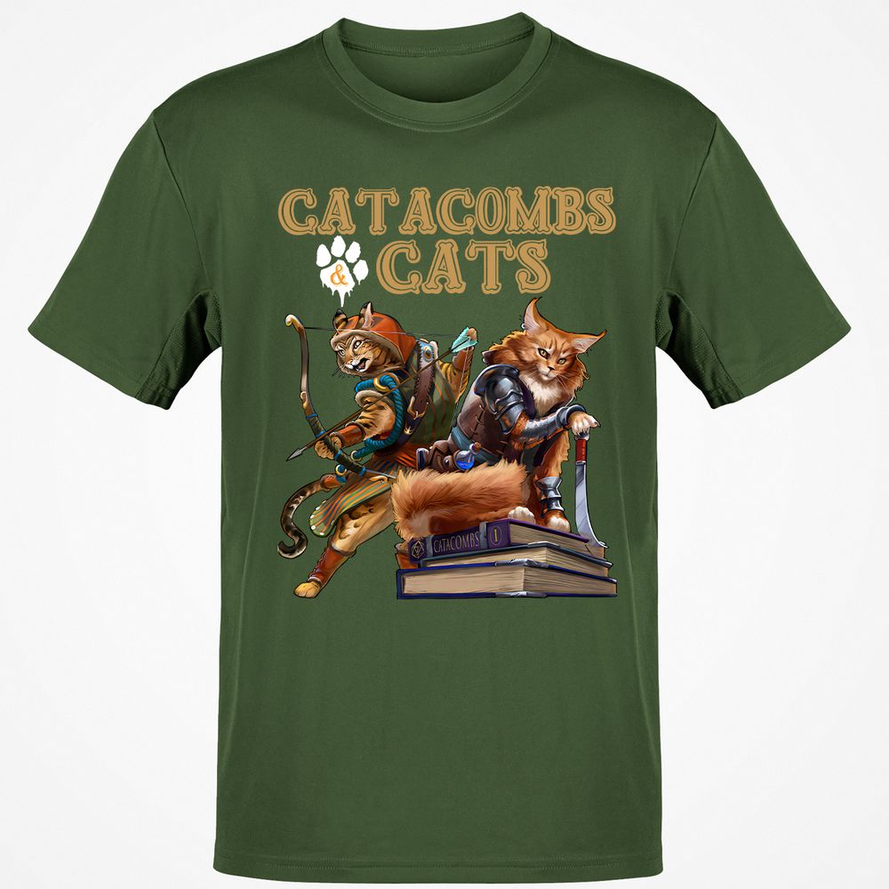 Catacombs & Cats Classic Unisex T-Shirt - Military Green - 6