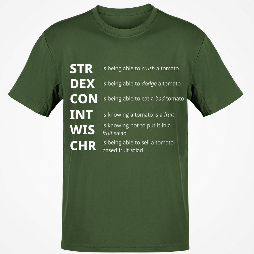 Tomato Stats – RPG Meme Edition - Military Green - 6