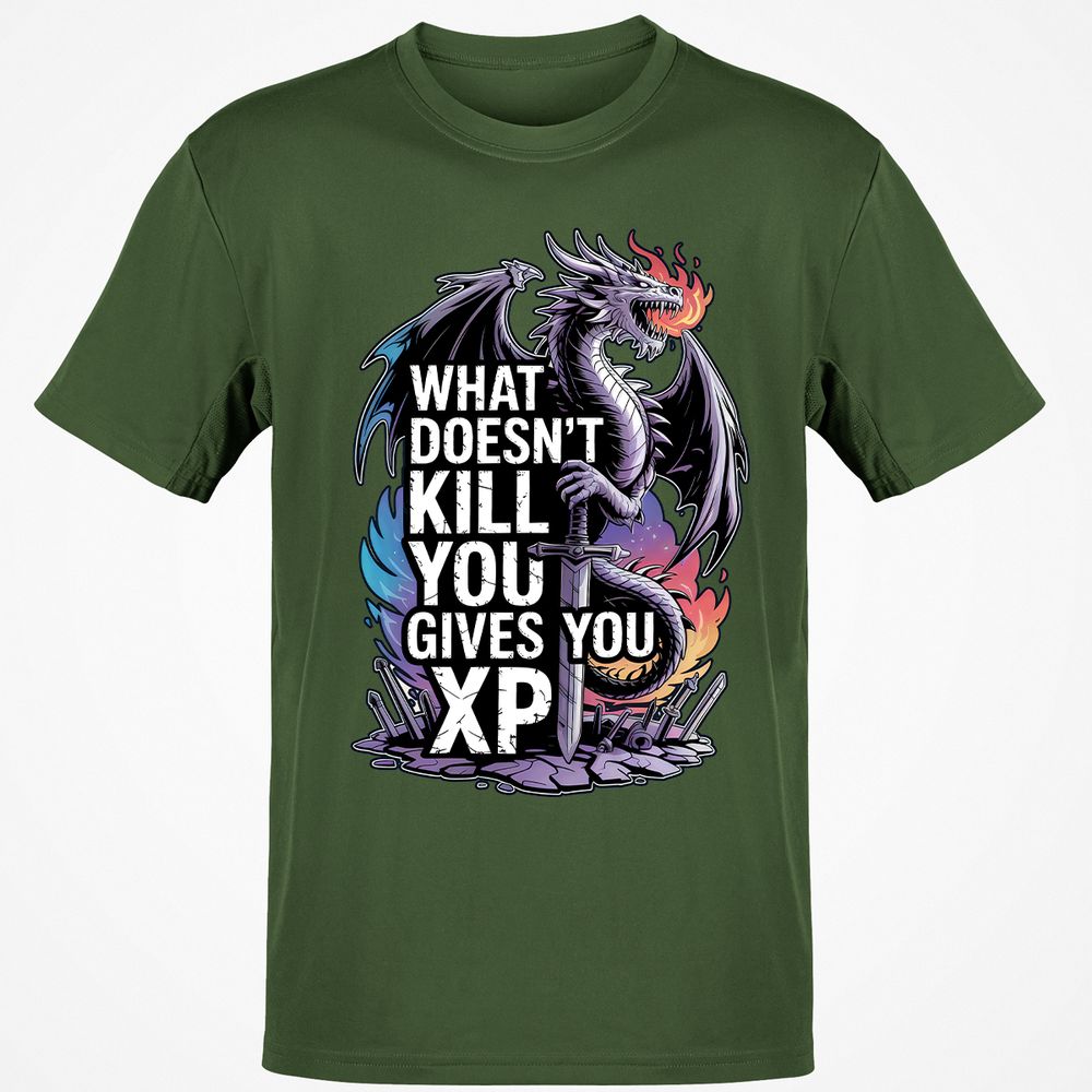 What Doesn't Kill You Dragon Classic Unisex T-Shirt - Military Green - 6