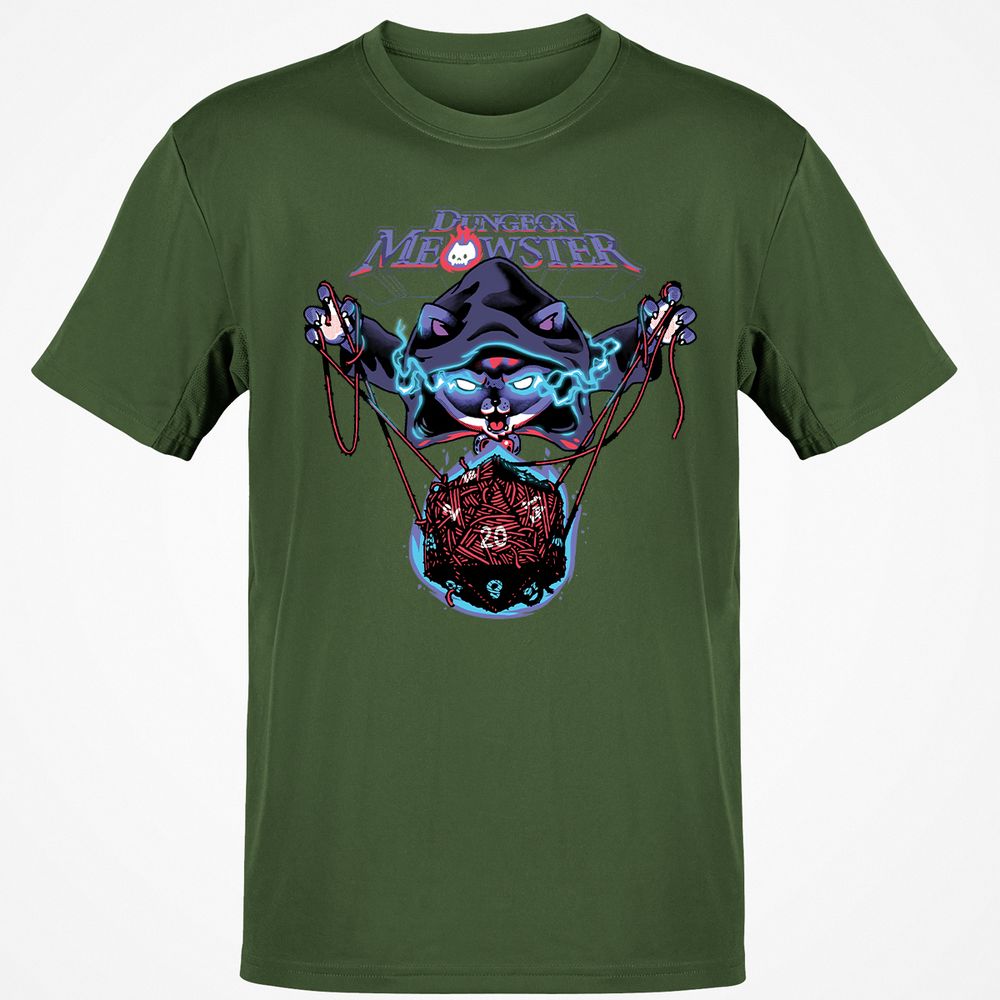Dungeon Meowster T-Shirt - Military Green - 6