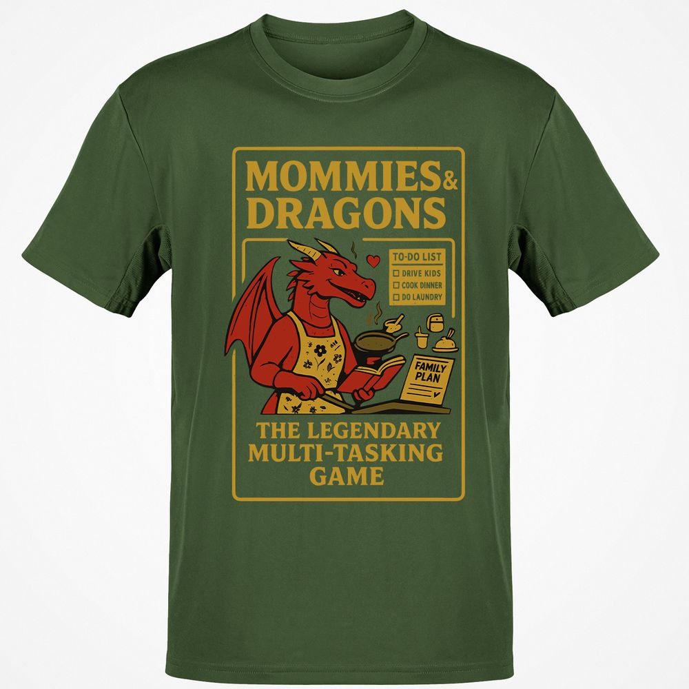 Mommies & Dragons Classic Unisex T-Shirt - Military Green - 6