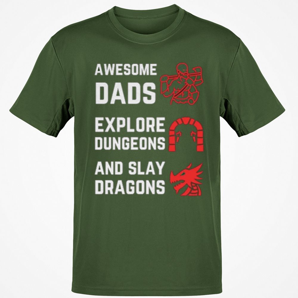 Awesome Dad Fathers Day Classic Unisex T-Shirt - Military Green - 6